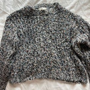 Zara Gray Multi Cropped Sweater